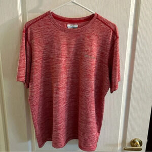 Columbia men’s short sleeve shirt size large shell red & white omni wick